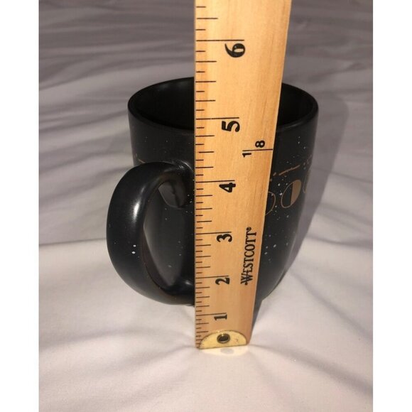 Stay Wild Moon Child Procession of the Moon 12 oz Black Gold Ceramic Mug Coffee - Picture 7 of 7